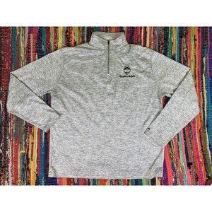 Badger Sport Men's Gray Long Sleeve 1/4 Zip Pullover XL Huskies Believe Dog